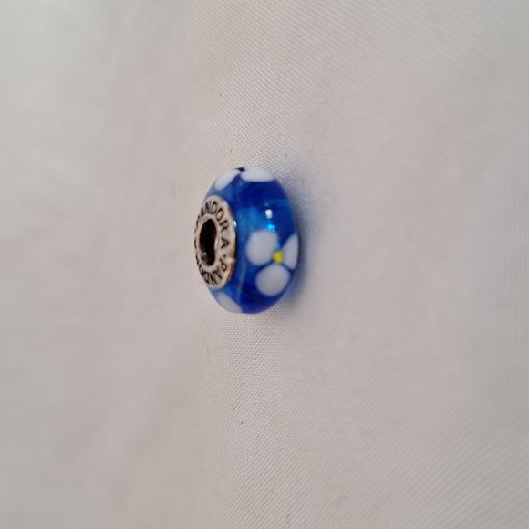 Pandora Jewelry - #4 Pandora Murano glass white flower charm